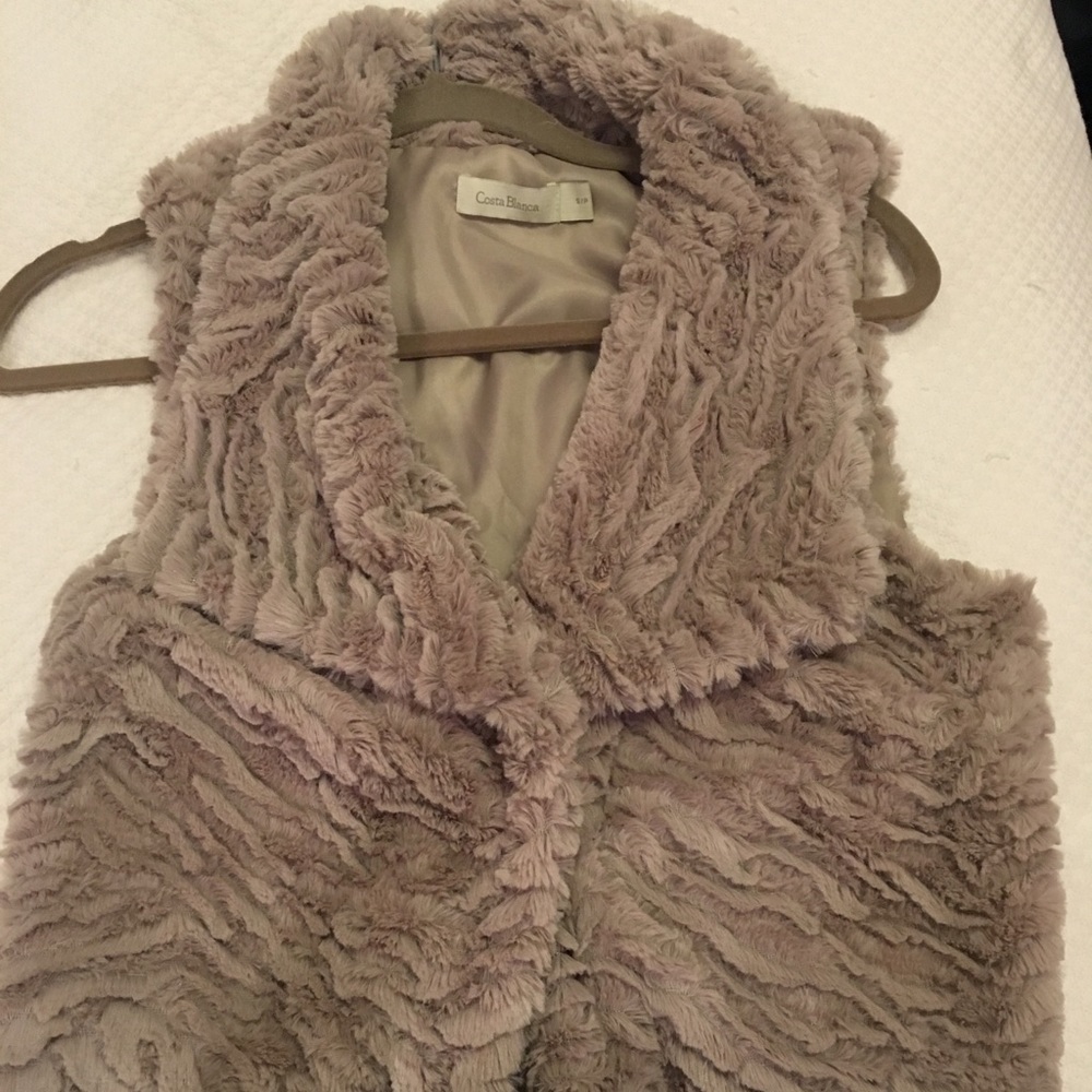 Faux Fur Tan Vest